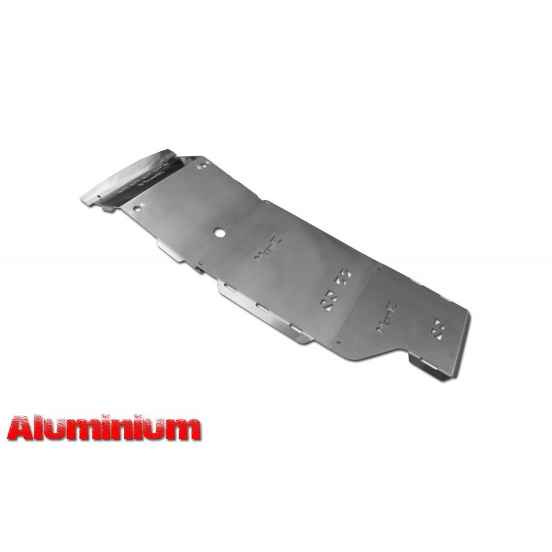 Zestaw aluminiowych osłon podwozia MorE 4x4 - Mitsubishi Pajero 4 V80 - do zderzaka Z030